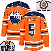 Oilers #5 Fayne Orange With Special Glittery Logo Adidas Jersey,baseball caps,new era cap wholesale,wholesale hats